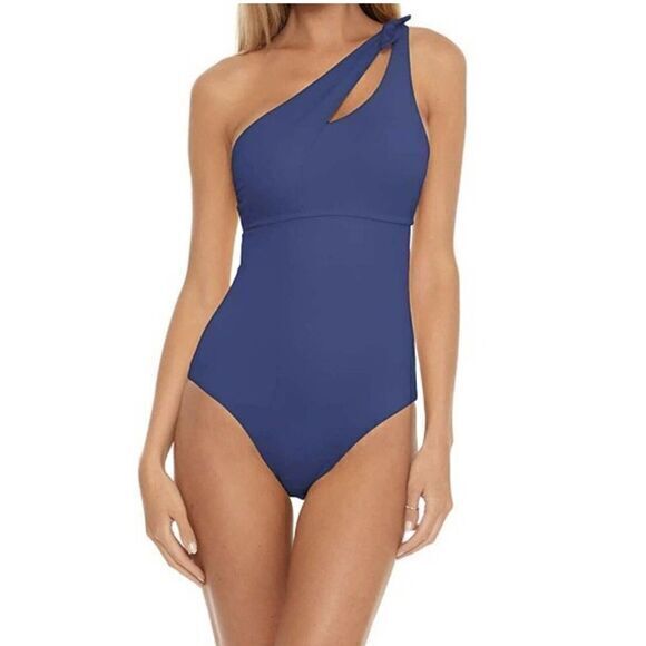 Becca By Rebecca‎ Virtue Asymmetrical One Piece Swimsuit: Size S - Picture 2 of 6